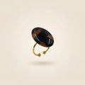 Bague ovale écaille ambre - Minérale