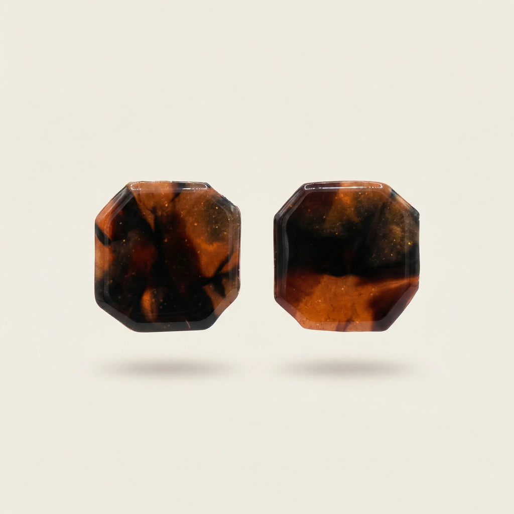 Boucles écaille carrée - Minérale