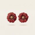 Boucles d’oreilles fleur rouge - Bloom