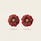 Boucles d’oreilles fleur rouge - Bloom