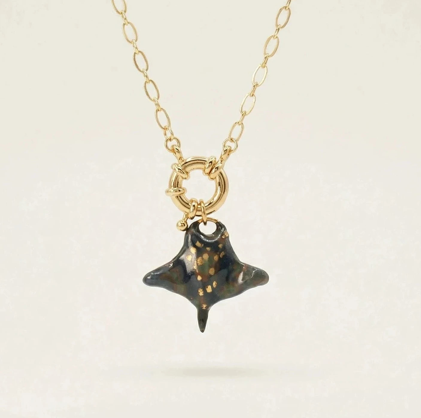 Collier raie léopard chaîne - Océane