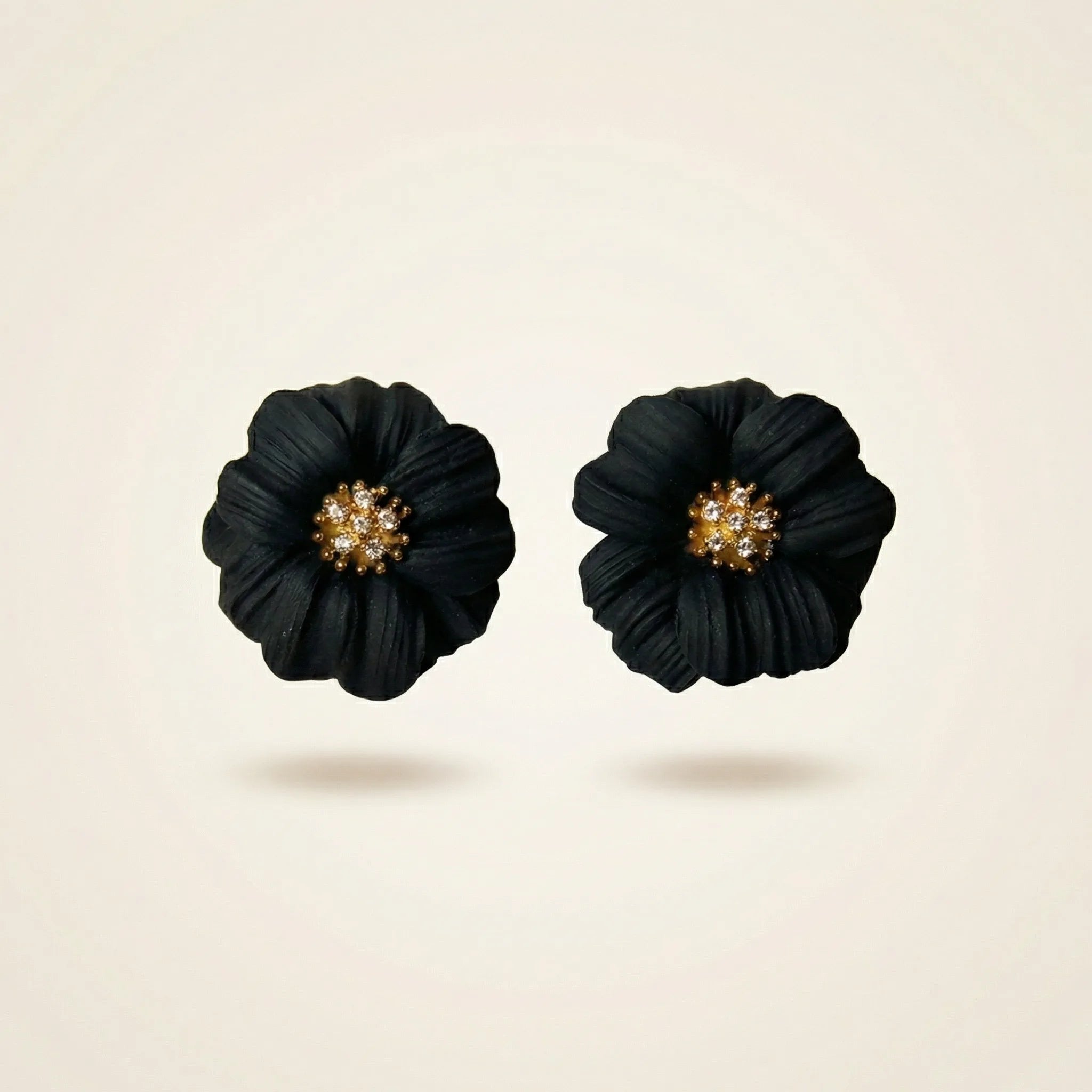 Boucles d’oreilles fleur noire - Bloom