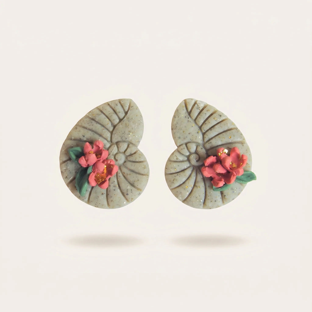 Boucles d'oreilles Coquillage Fleuri - Océane
