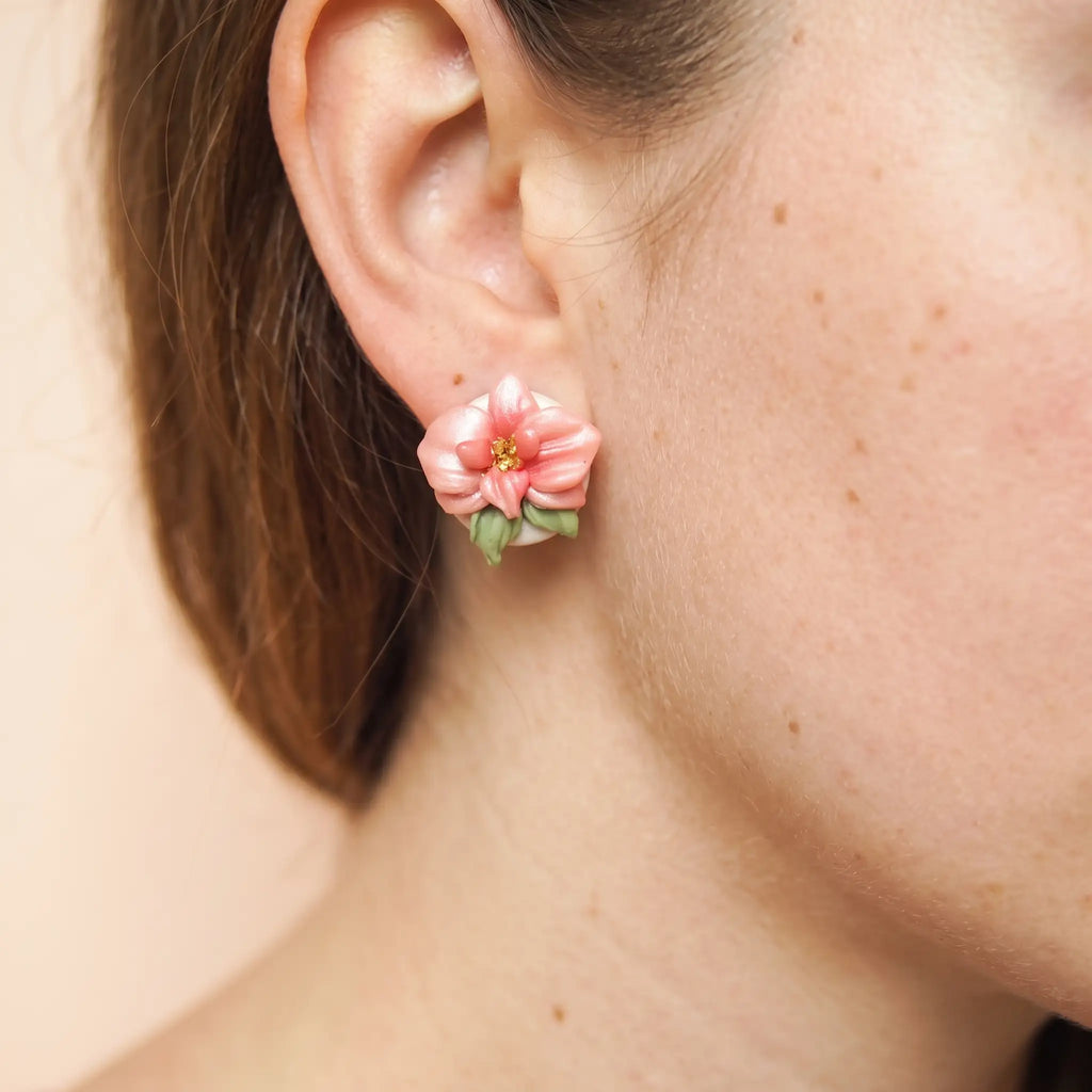Boucles d'oreilles Camélia Rosé - Bloom