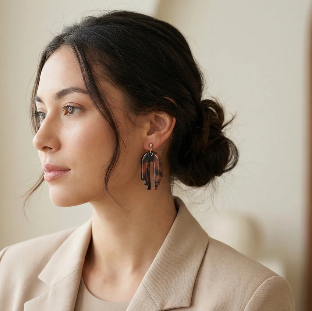 Boucles écaille ambre - Minérale