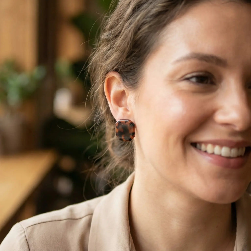 Boucles écaille carrée - Minérale