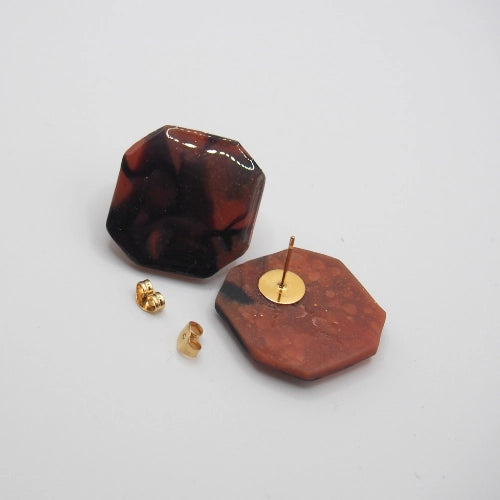 Boucles écaille carrée - Minérale