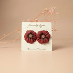 Boucles d’oreilles fleur rouge - Bloom
