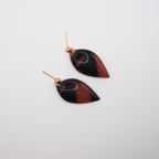 Boucles goutte écaille ambre - Minérale