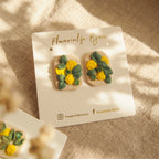 boucles Menton citron collection Empreinte fait main Flowerinlife
