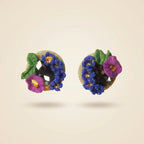 Boucles d'oreilles fleurs bleues & violettes - Bloom