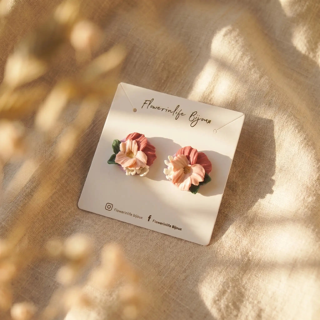 Boucles d'oreilles bouquet fleuri - Bloom