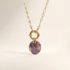 Collier pendentif galaxie pastel - Aurora