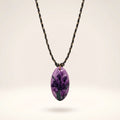 Collier pendentif lavande cordon tressé - Bloom