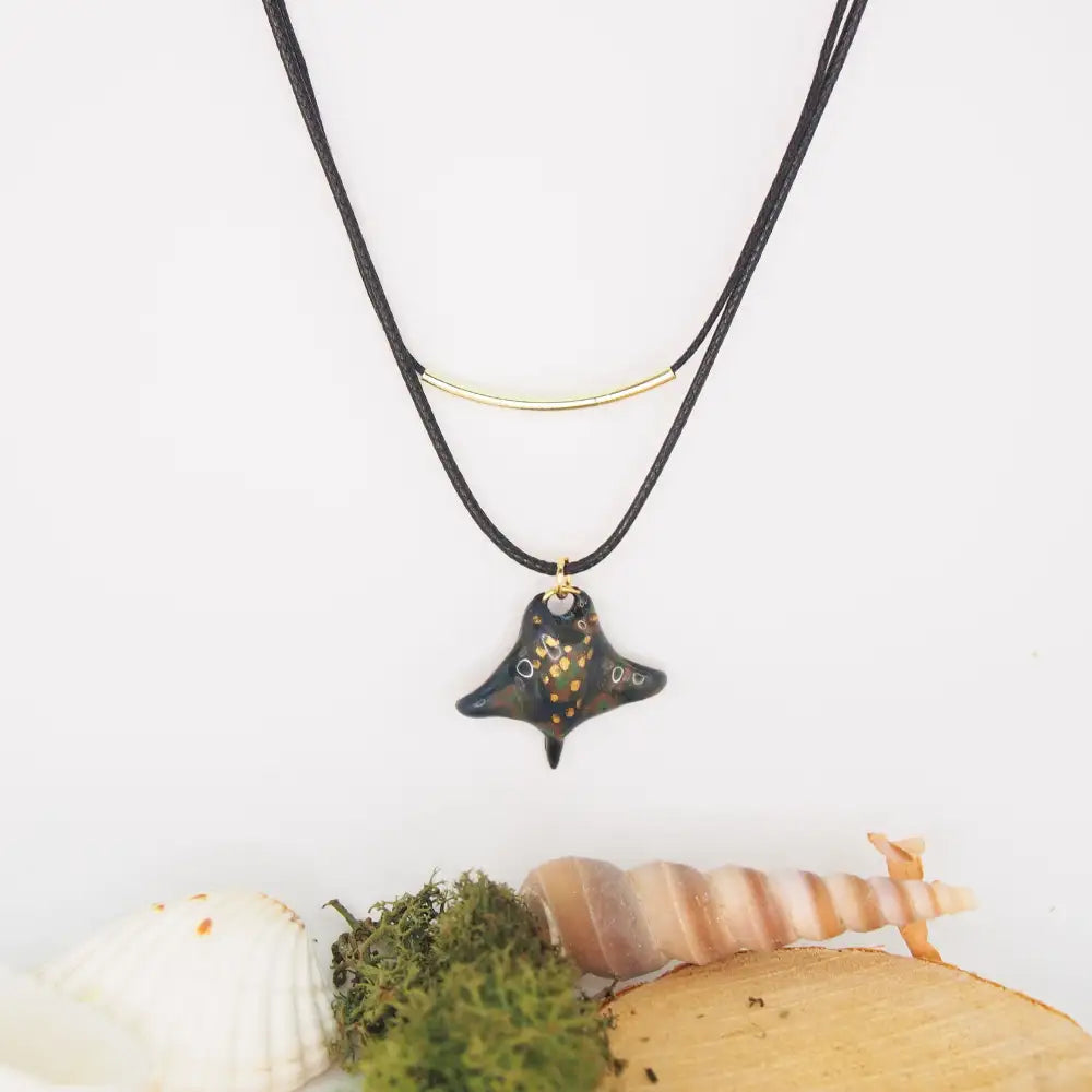 Collier raie léopard double rang - Océane