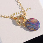 Collier pendentif galaxie pastel - Aurora
