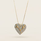 Collier cœur Kintsugi granit - Empreinte