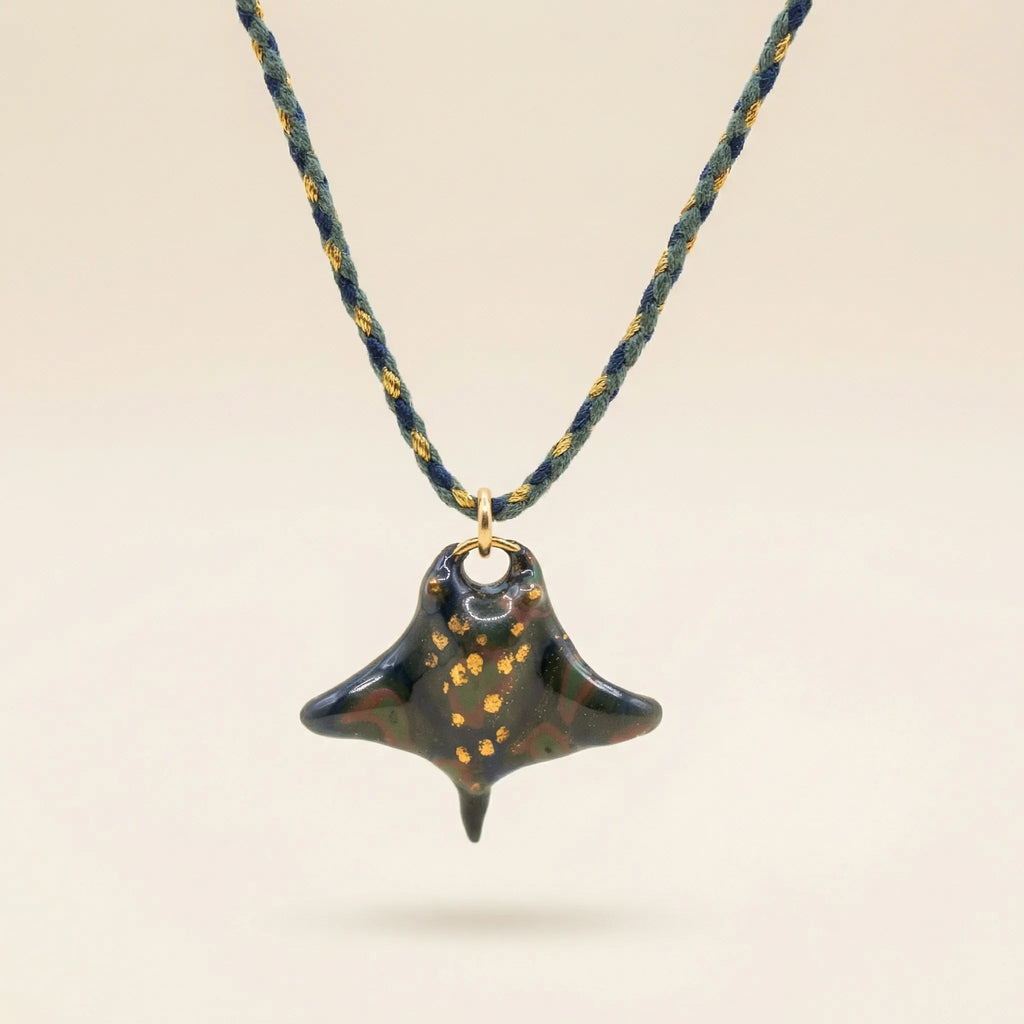Collier raie cordon coton - Océane