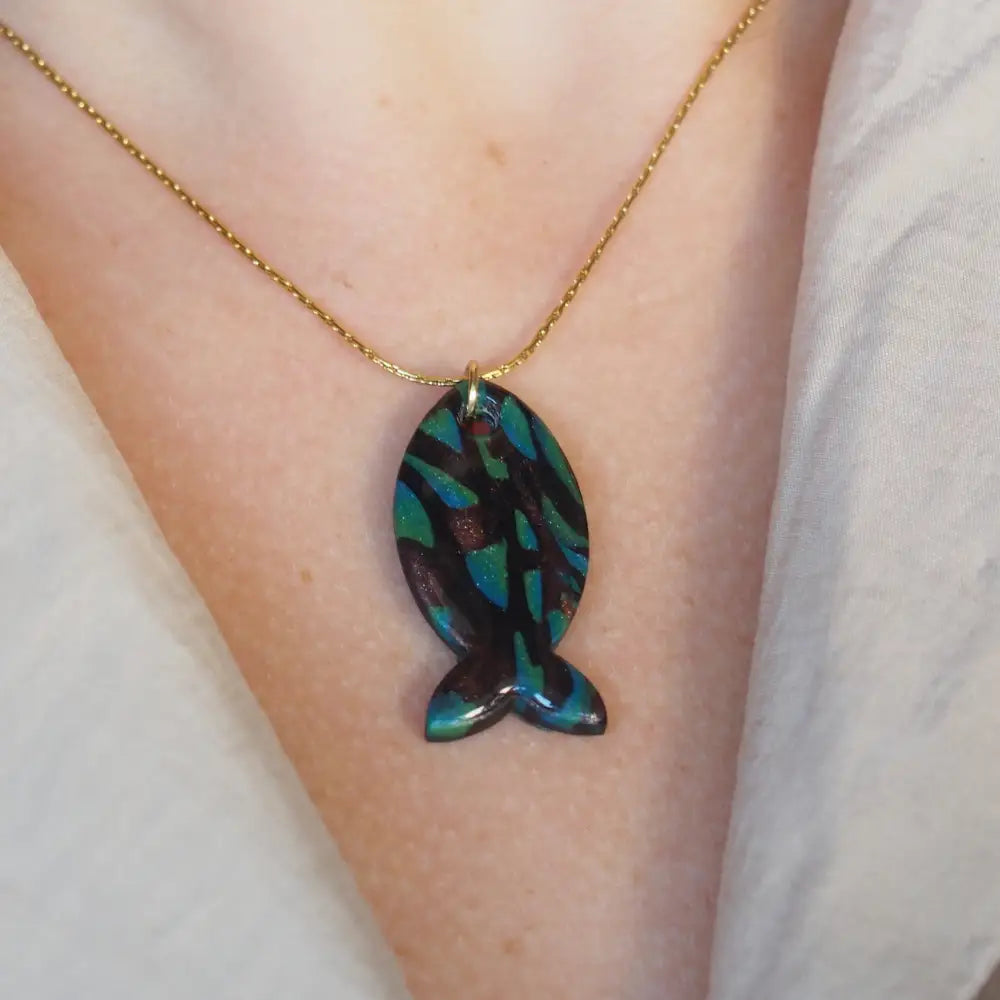 Collier poisson chaîne fine - Océane
