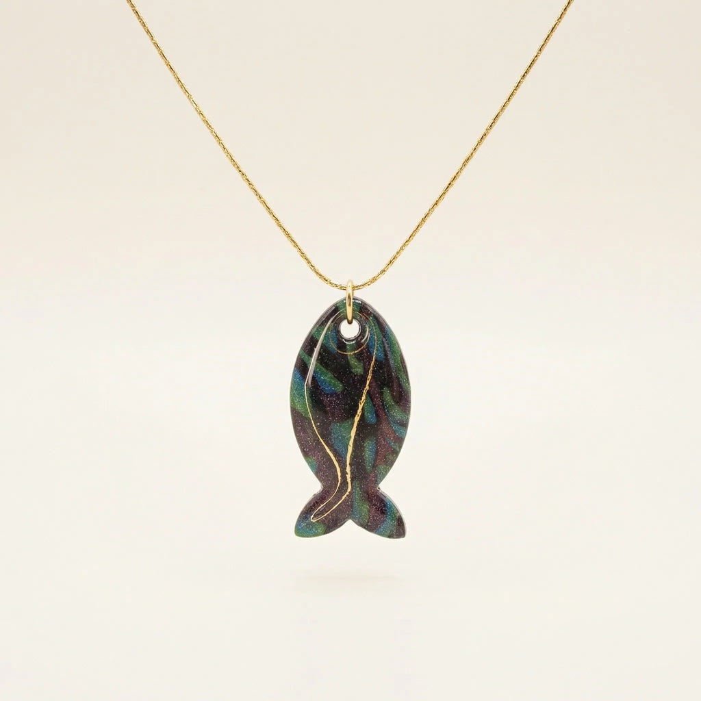 Collier poisson chaîne fine - Océane