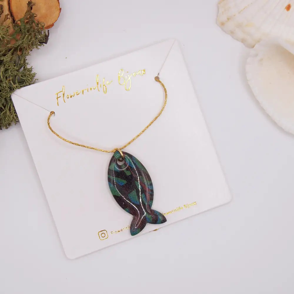 Collier poisson chaîne fine - Océane