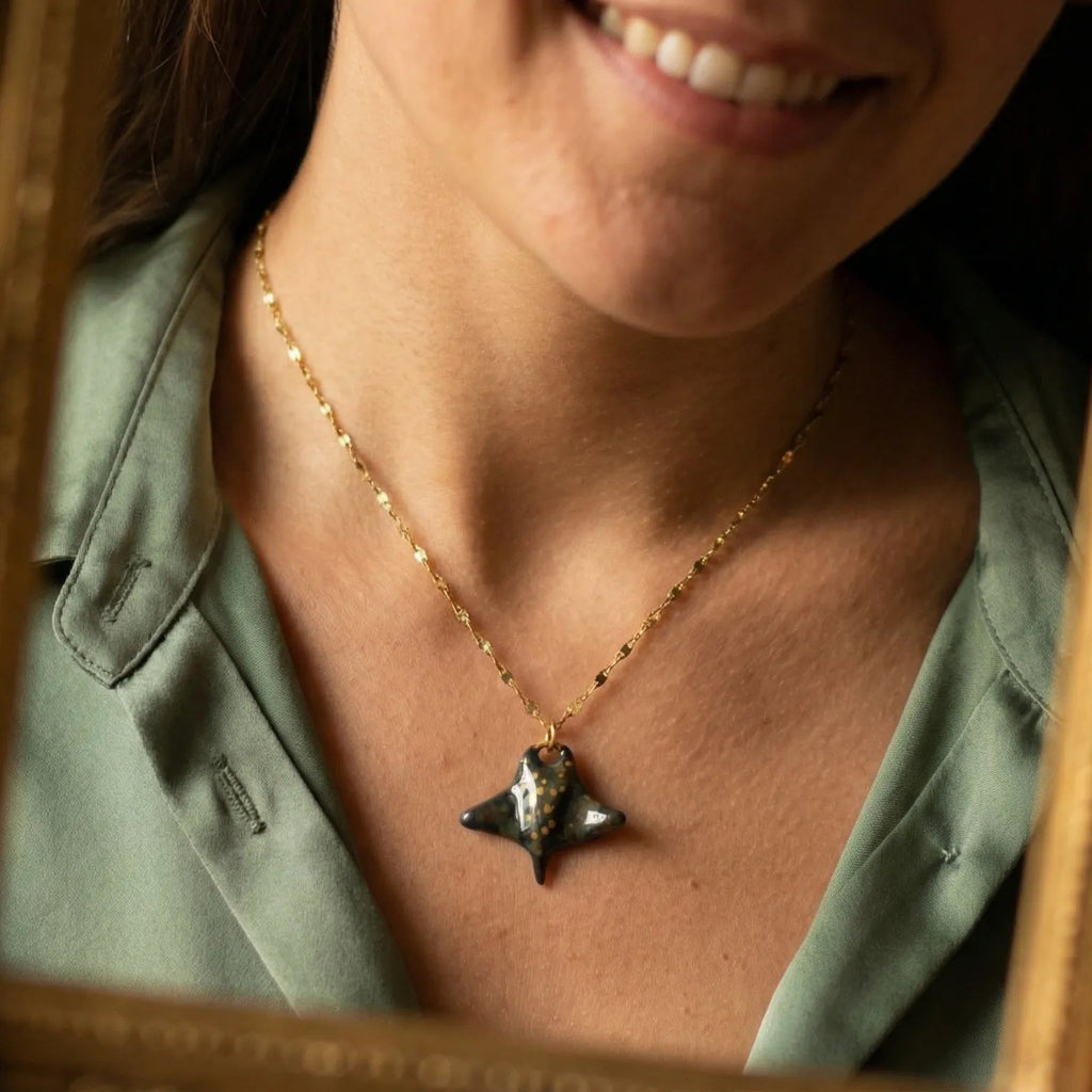 Collier raie chaîne fine - Océane