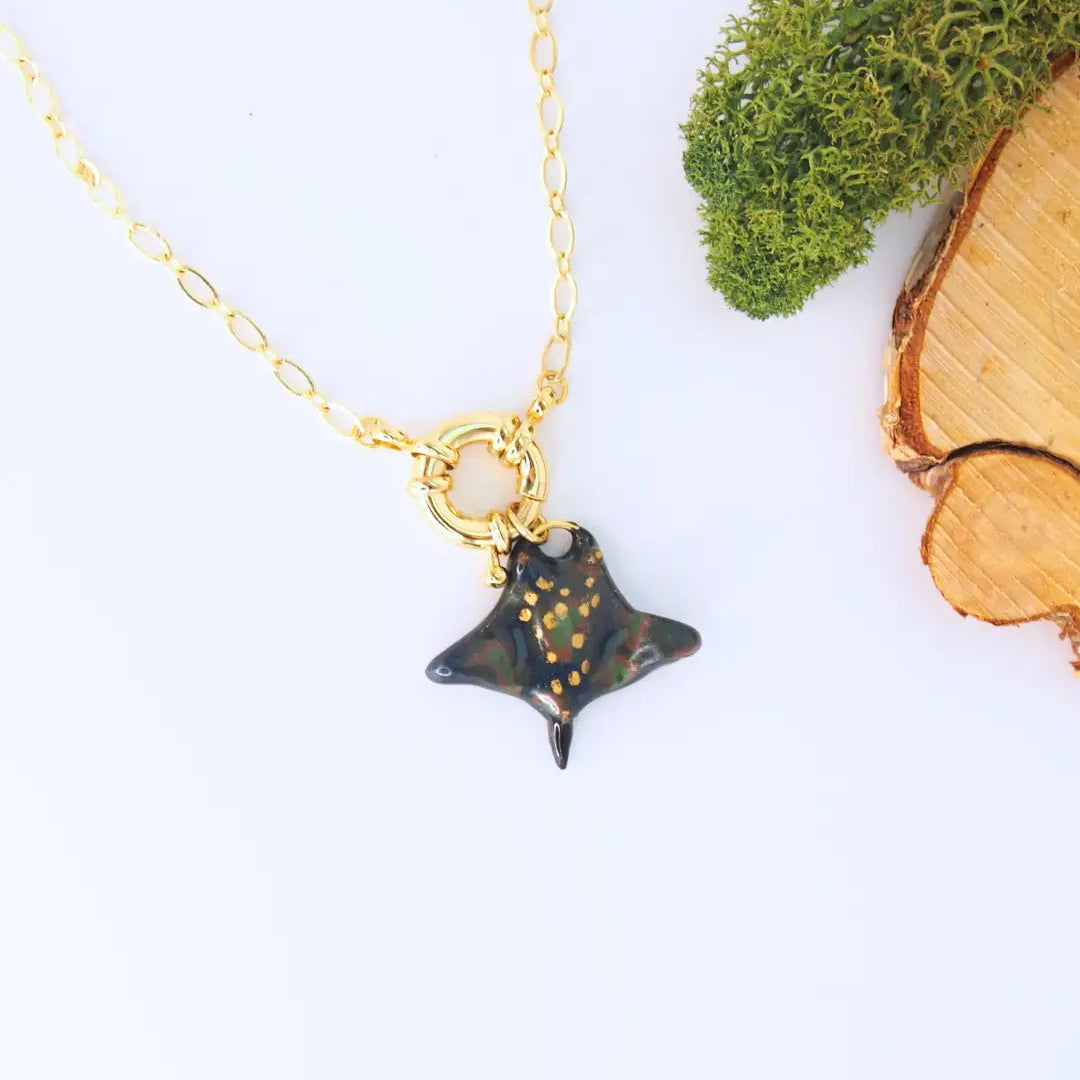 Collier raie léopard chaîne - Océane