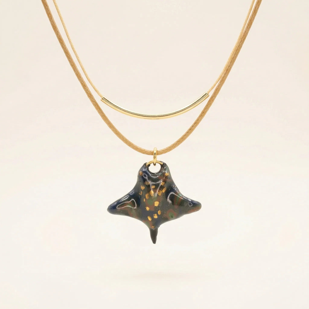 Collier raie léopard double rang - Océane