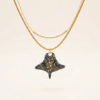 Collier raie léopard double rang - Océane