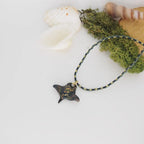 Collier raie cordon coton - Océane