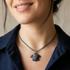 Collier tortue cordon tressé - Océane