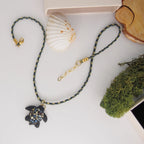 Collier tortue cordon tressé - Océane