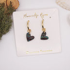reoles coeur oceane boucles oreilles fait main pate polymere acier inoxydable dore