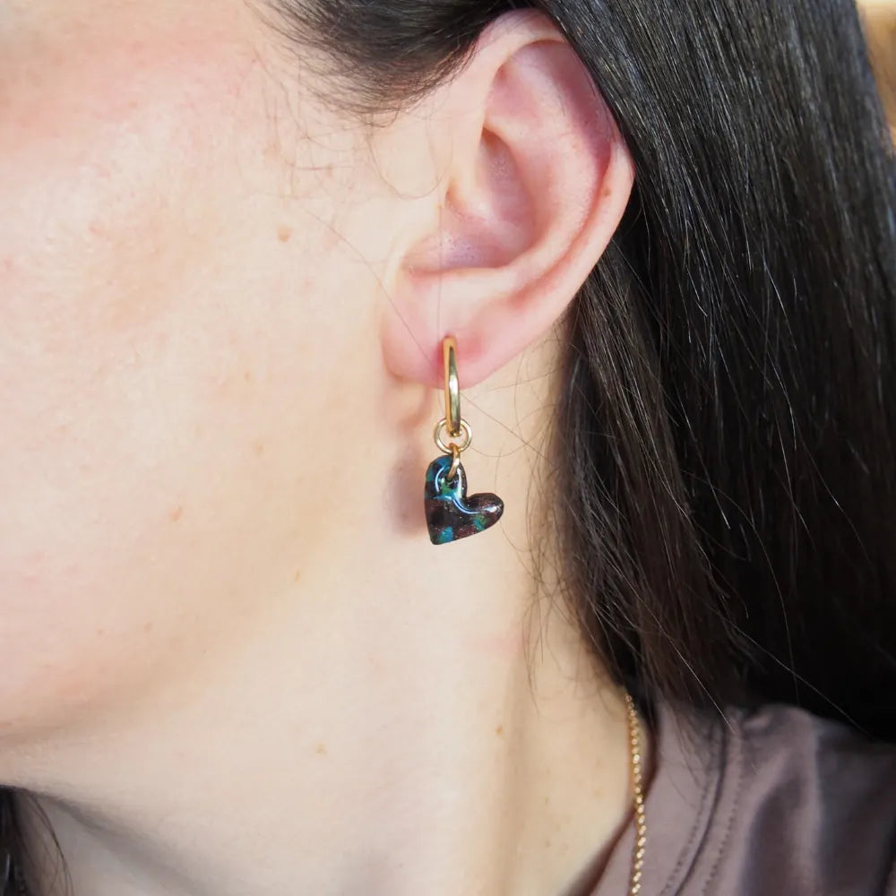 Créoles cœur dorées - Océane