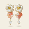 Boucles d'oreilles Jasmin Corail - Minérale & Bloom