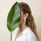 Boucles d'oreilles Jasmin Corail - Minérale & Bloom