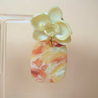 Boucles d'oreilles Orchidée Marbré Rose - Minérale & Bloom