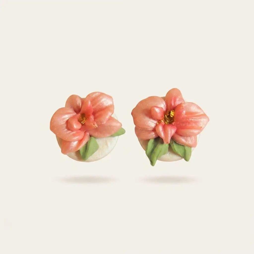 Boucles d'oreilles Camélia Rosé - Bloom