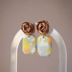 Boucles d'oreilles Rose d'Automne - Minérale & Bloom